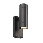 Saxby 95555 Palin - Photocell Black Up&amp;Down Wall Lamp image