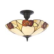 Interiors1900 111907 Ingram - Satin Black 3 Light Semi Flush