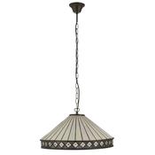 Fargo - Satin Black 3 Light Pendant with Tiffany Glass image