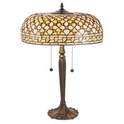 Mille Feux - Satin Black 2 Light Table Lamp with Tiffany Glass image