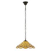 Interiors1900 112226 Pearl - Satin Black Pendant with Tiffany