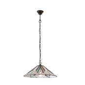 Interiors1900 63938 Astoria - Satin Black Pendant with Tiffany