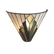 Astoria - Satin Black Wall Lamp with Tiffany Glass image