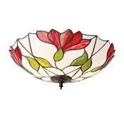 Botanica - Satin Black 2 Light Flush with Tiffany Glass image