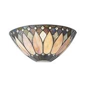 Brooklyn - Satin Black Wall Lamp with Tiffany Glass image