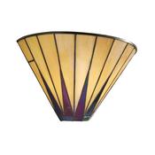 Dark Star - Satin Black Wall Lamp with Tiffany Glass image