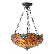 Interiors1900 64076 Dragonfly Flame - Satin Black Pendant