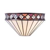Fargo - Matt Black Wall Lamp with Tiffany Glass image
