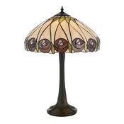 Hutchinson - Satin Black Medium Table Lamp with Tiffany Glass image