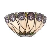 Hutchinson - Satin Black Wall Lamp with Tiffany Glass image