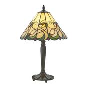 Jamelia - Satin Black Small Table Lamp with Tiffany Glass image