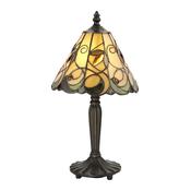 Jamelia - Satin Black Mini Table Lamp with Tiffany Glass image