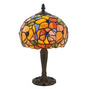 Josette - Satin Black Small Table Lamp with Tiffany Glass image