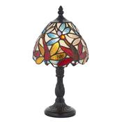 Lorette - Satin Black Mini Table Lamp with Tiffany Glass image