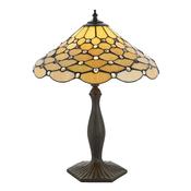 Pearl - Satin Black Table Lamp with Tiffany Glass image