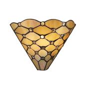 Pearl - Satin Black Wall Lamp with Tiffany Glass image