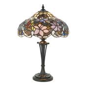 Sullivan - Satin Black Small Table Lamp with Tiffany Glass image