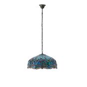 Dragonfly - Satin Black 3 Light Pendant with Tiffany Glass image
