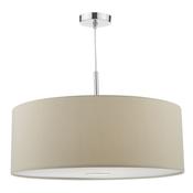 Dar-RON1729 Ronda - Chrome 3 Light Pendant with Taupe Shade &amp; image
