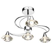 Dar LUT0450 Luther - Polished Chrome 4 Light Centre Fitting image