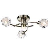 Seattle - Antique Brass 3 Light Centre Fitting with Sculptured Glass image