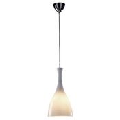 Dar TON862 Tone - Polished Chrome Pendant with White Glass