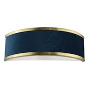 Dar ALV0723 Alvaro - Brushed Brass Wall Lamp with Navy Shade