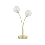 Avari - Satin Brass 2 Light Table Lamp with Decorative Glass Shades image