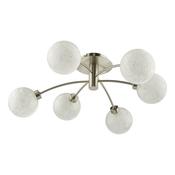 Dar AVA6446 Avari - Satin Nickel 6 Light Semi-Flush 