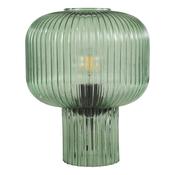Dar DEM4224 Demarius - Green Ribbed Glass Table Lamp