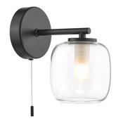 Dar EDA0722 Edaline - Black Wall Lamp with Double Glass IP44 image