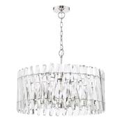 Dar ENT0838 Entwine - Nickel 8 Light Pendant with Crystal