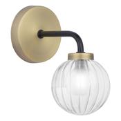 Dar GIB0754 Gibbs - Antique Brass  Black Wall Lamp