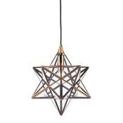 Dar ILA0175 Ilario - Antique Brass Star Pendant