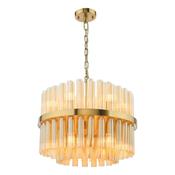 Dar IMA1235 Imani - Natural Brass 12 Light Centre Fitting