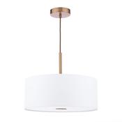Isla - Antique Bronze 3 Light Pendant with Ivory Shade ∅ 40 cm image