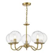 Dar JOC0542 Jocelyn - Natural Brass 5 Light Centre Fitting image