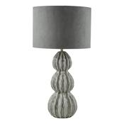 Dar LOR4239 Lorelai - Grey Ceramic Table Lamp with Grey Shade