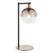 Dar LYC4235 Lycia - Black  Gold Table Lamp with Gold Glass