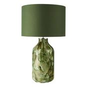 Dar NUR4224 Nuria - Green Art Glass Table Lamp image