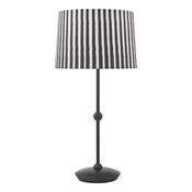 Dar SOS4222 Sosa - Matt Black Table Lamp with Striped Shade