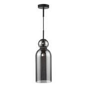 Dar TAO0110 Tao - Matt Black Pendant with Smoked Glass