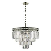 Vyana - Antique Brass 4 Light Chandelier with Crystal image