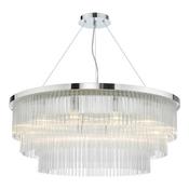 Alpheios - Polished Chrome 12 Light Centre Fitting with Clear Glass Rods image