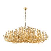 Silvius - Antique Gold Leaf 12 Light Oval Centre Fitting image