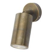 Dar ORT0775 Ortega - Outdoor Aged Brass Single Spotlight