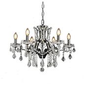Cork Lighting CF9010/6BL Toledo - Black 6 Light Chandelier