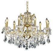 Cork Lighting CF9010/9AG Toledo - Aged Gold 9 Light Chandelier