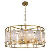 Cork Lighting PF1652/8GLD Elm - Satin Brass 8 Light Lantern