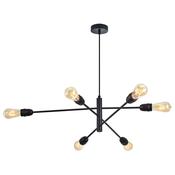 Cork Lighting PF1966/6BL Venus - Black 6 Light Centre Fitting
